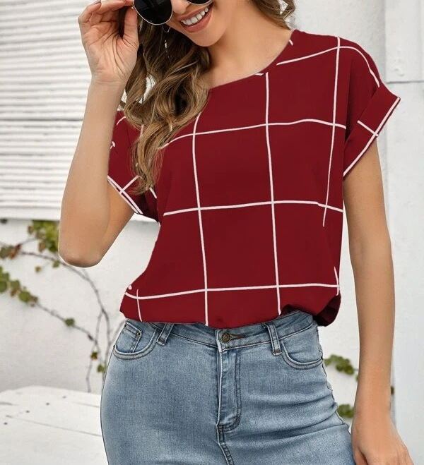 Check-Print-Drop-Shoulder-Short-Sleeve-Shirt-Top-3.jpg